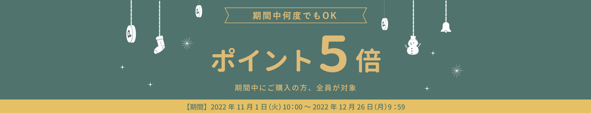ポイント5倍キャンペーン