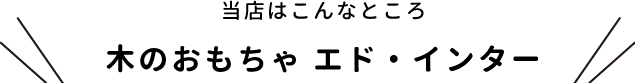 当店はこんなところ　木のおもちゃエドインター