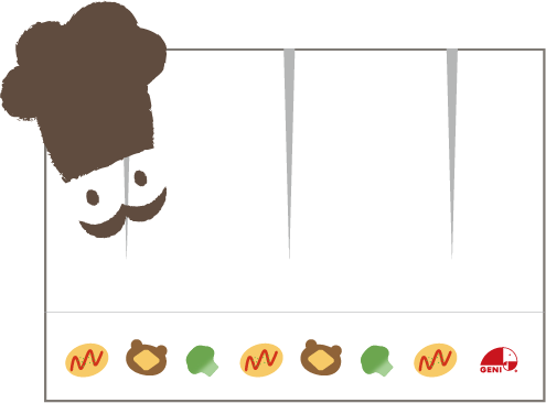 森のランチプレートのシェフ帽