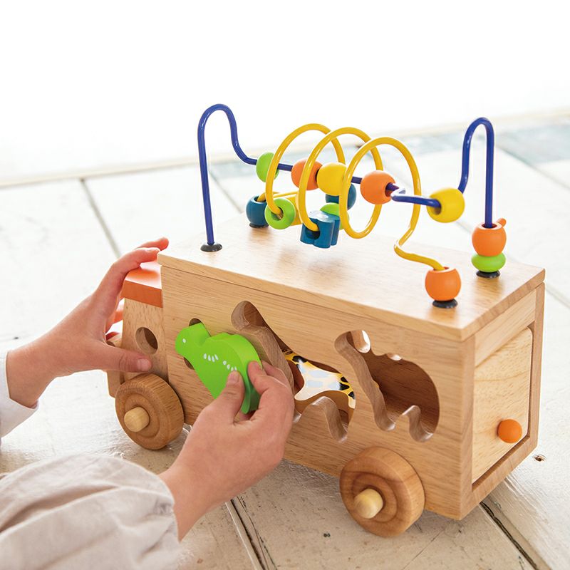 アニマルビーズバス 知育玩具 木のおもちゃ GENI