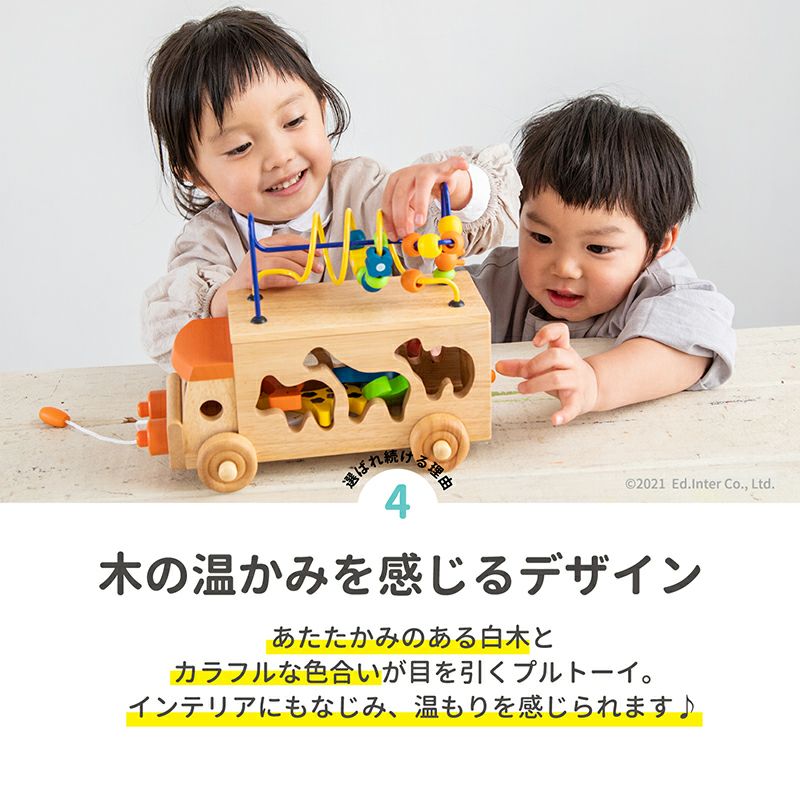 アニマルビーズバス 知育玩具 木のおもちゃ GENI