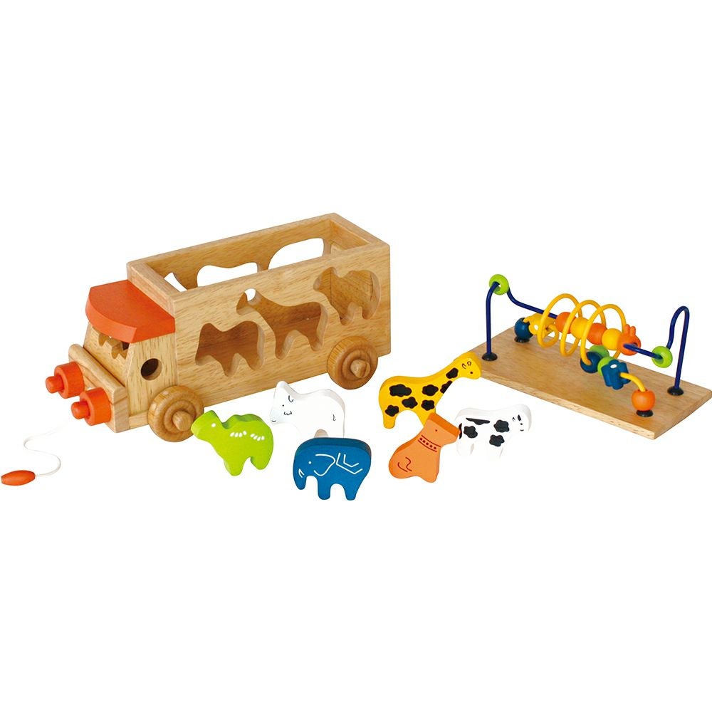 アニマルビーズバス 知育玩具 木のおもちゃ GENI