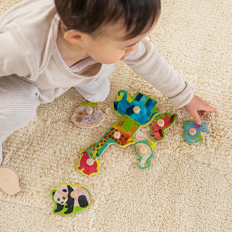 木のパズル なかよしどうぶつ 知育玩具 木のおもちゃ GENI