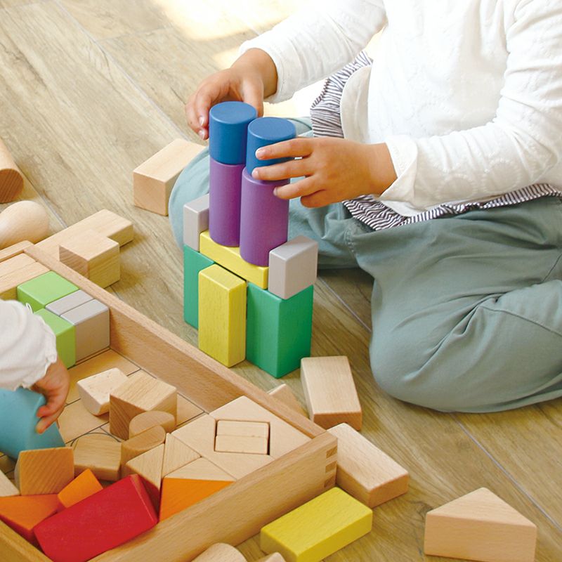 販売終了]My First Blocks Tsumin -Color- 知育玩具 木のおもちゃ GENI