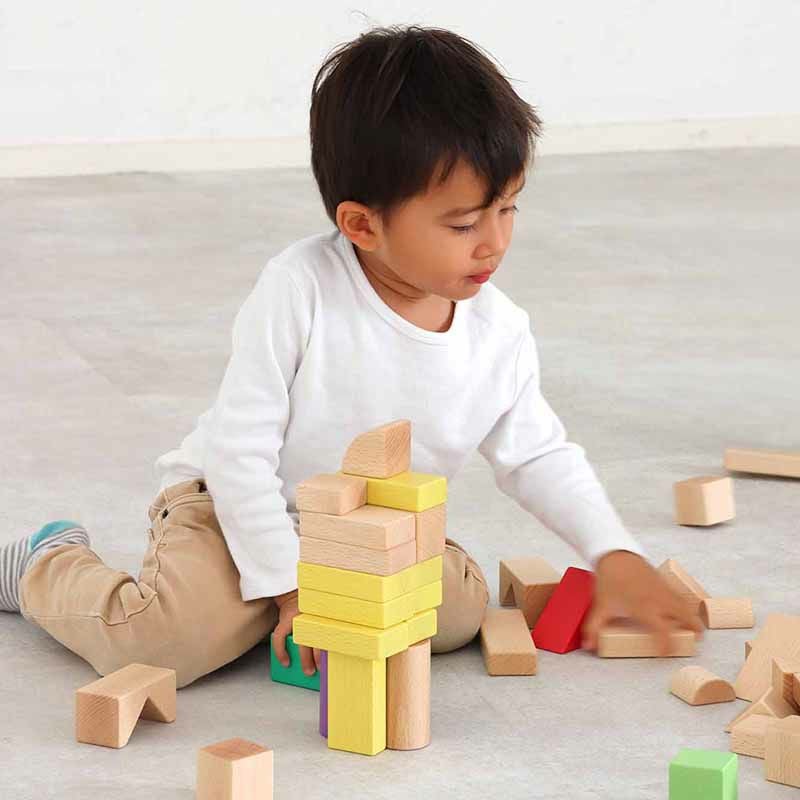 販売終了]My First Blocks Tsumin -Color- 知育玩具 木のおもちゃ GENI