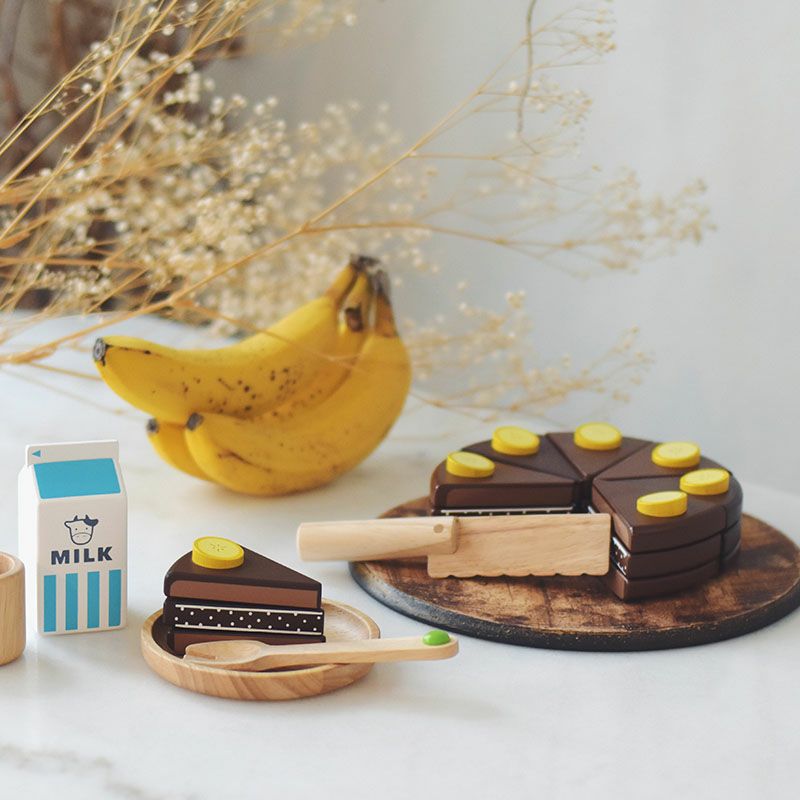チョコバナナケーキ 知育玩具 木のおもちゃ GENI