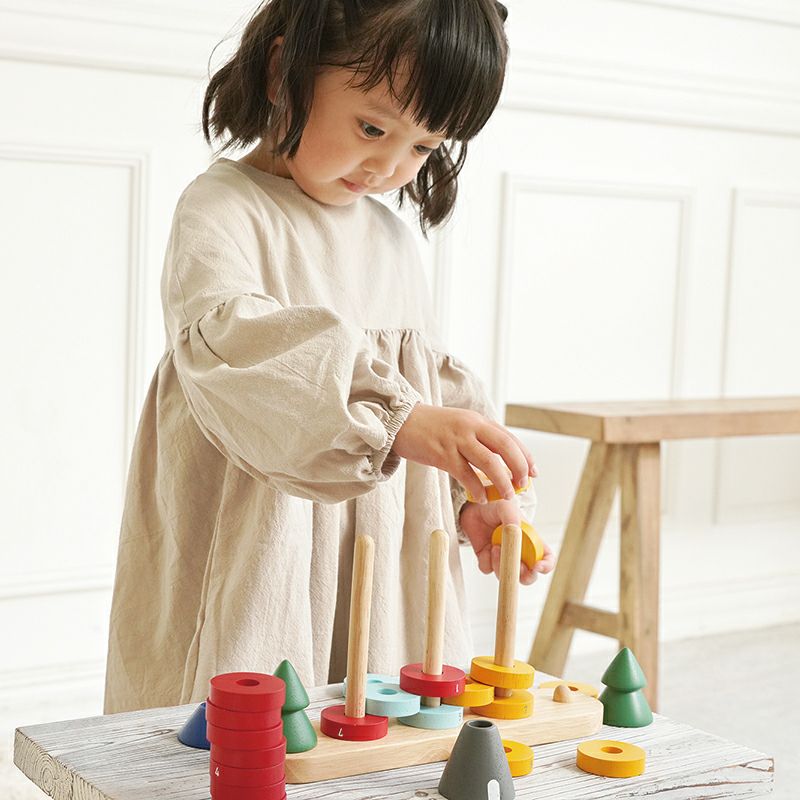 森のリングタワー 知育玩具 木のおもちゃ GENI