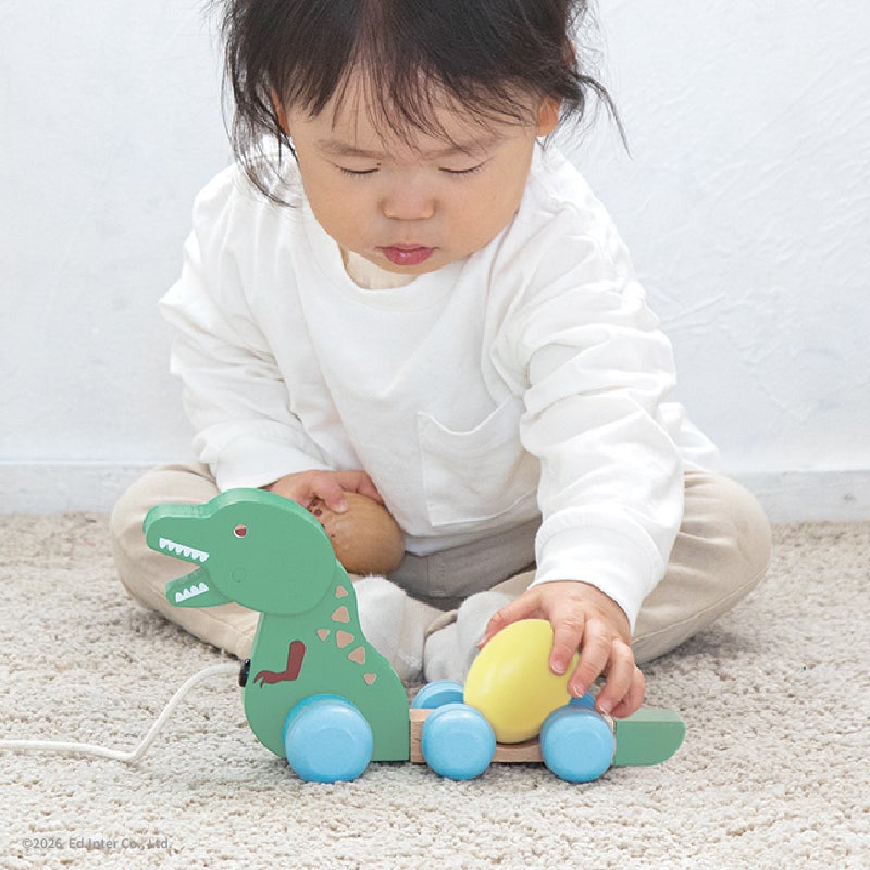 ギフトにおすすめなGENI（ジェニ）の知育玩具｜恐竜のプルトーイ「がおがおぐるぐる」